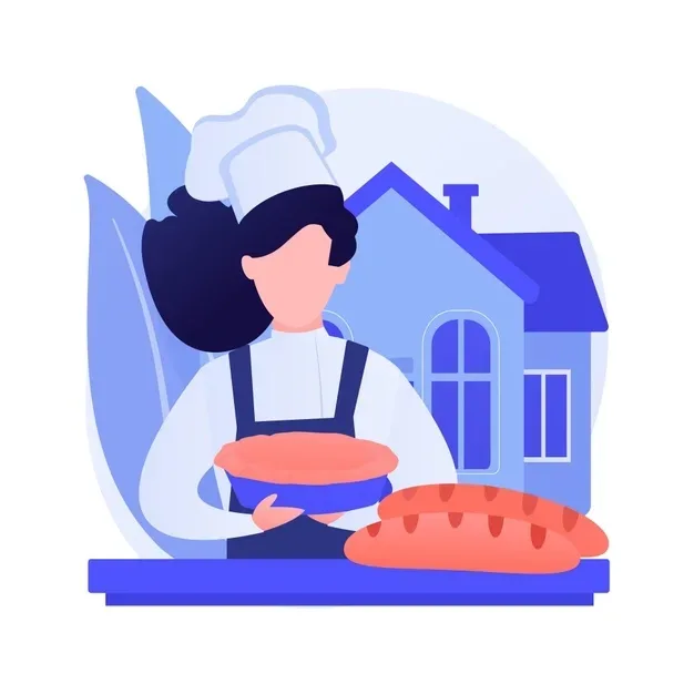 Baking bread abstract concept vector illustration quarantine cooking family recipe baking yeast stay home social